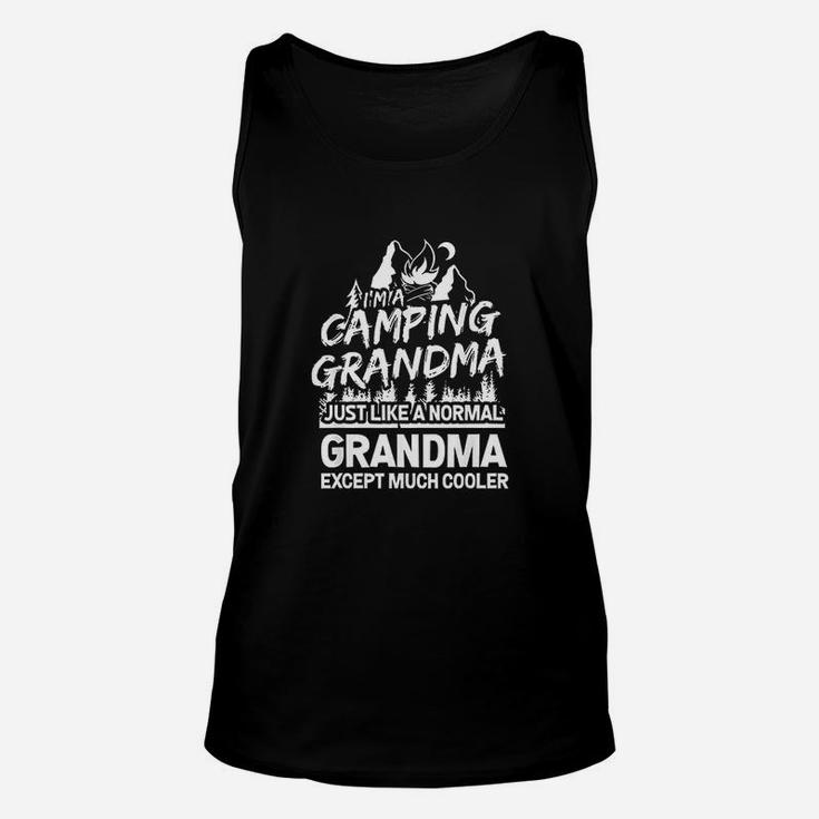 Happy Camping Grandma Outdoors Camper Quote Mountain Unisex Tank Top