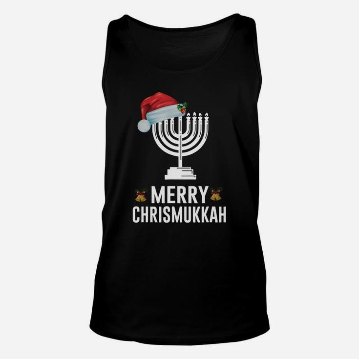 Happy Chrismukkah Funny Hanukkah And Merry Christmas Unisex Tank Top