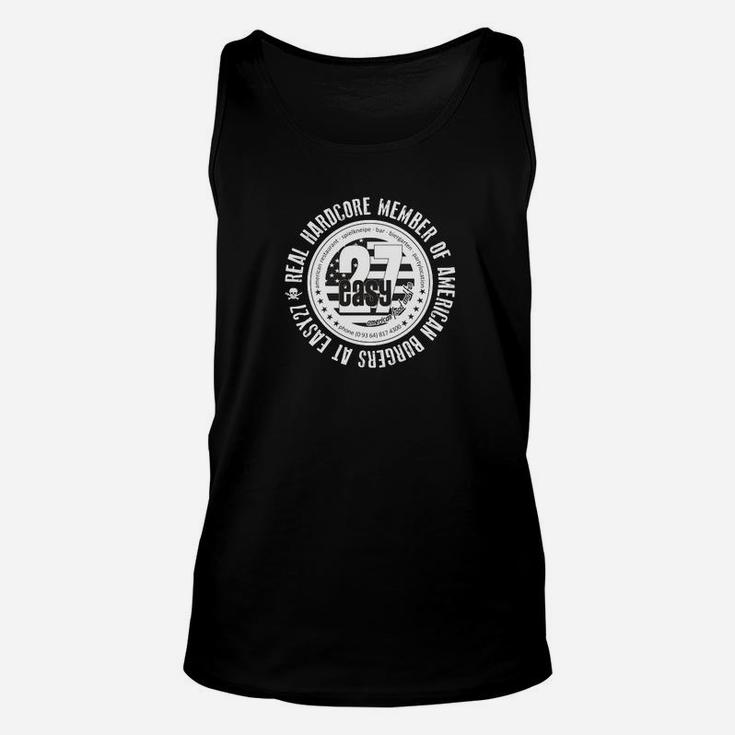 Hardcore Member Schwarzes Unisex TankTop mit Rundhalsausschnitt, Design für Musikfans