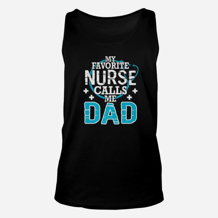 Heartbeat My Favorite Nurse Calls Me Dad Happy Father Shirt Unisex Tank Top