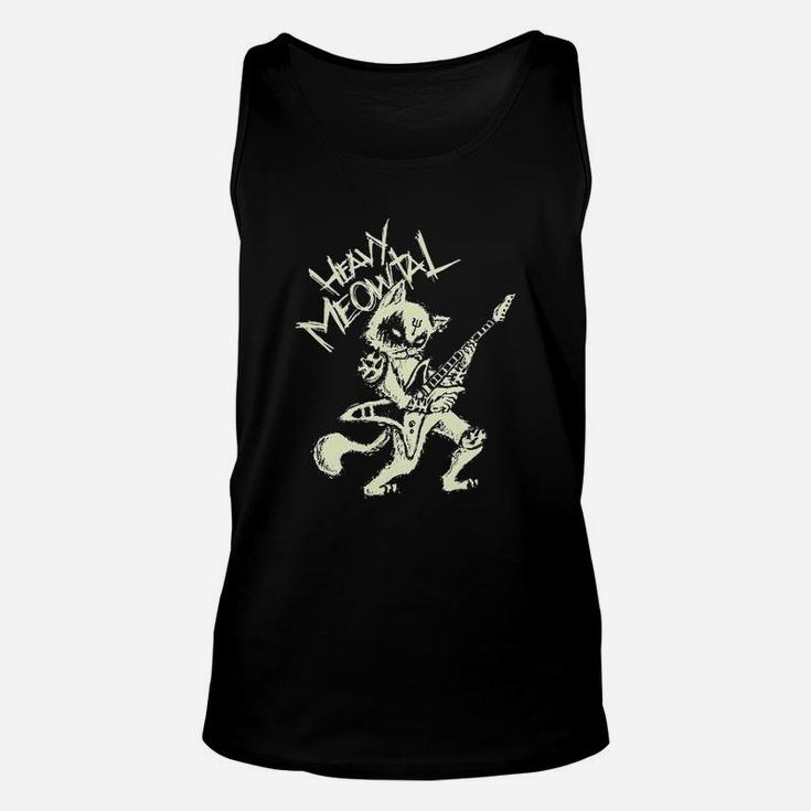 Heavy Meowtal Guitar, cats lover, gifts for cats, gifts for cat owners Unisex Tank Top