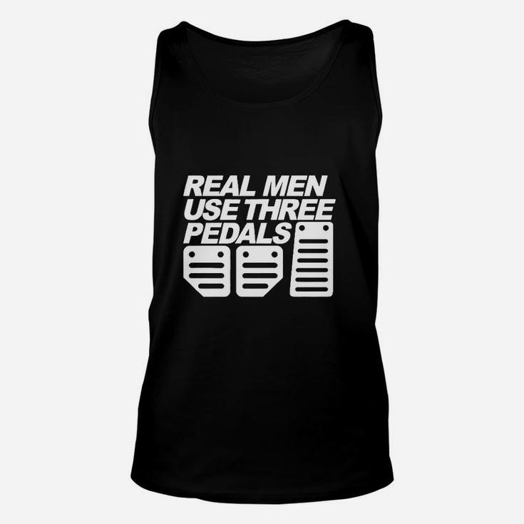 Herren Unisex TankTop Echte Männer nutzen Drei Pedale, Autofahrer Design