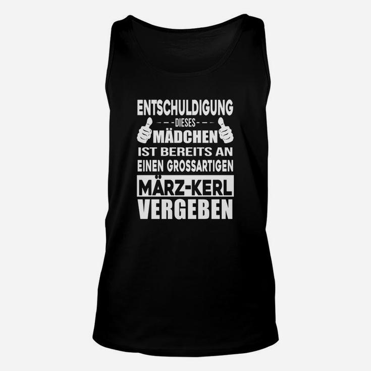 Herren Unisex TankTop März-Kerl Vergeben, Lustiges Spruch-Design