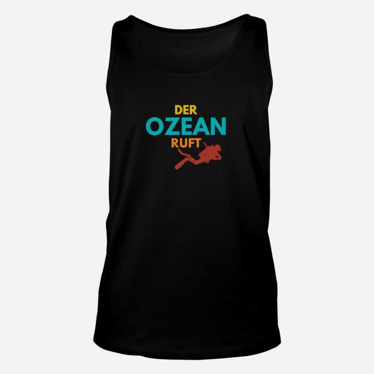 Herren Unisex TankTop Ozean ruft, Taucher-Motiv, Meeresschutz