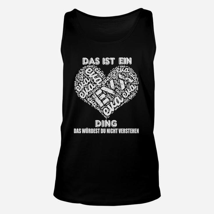 Herren-Unisex TankTop Schwarz mit Wort-Herz Das ist ein Ding Design, Trendiges Tee