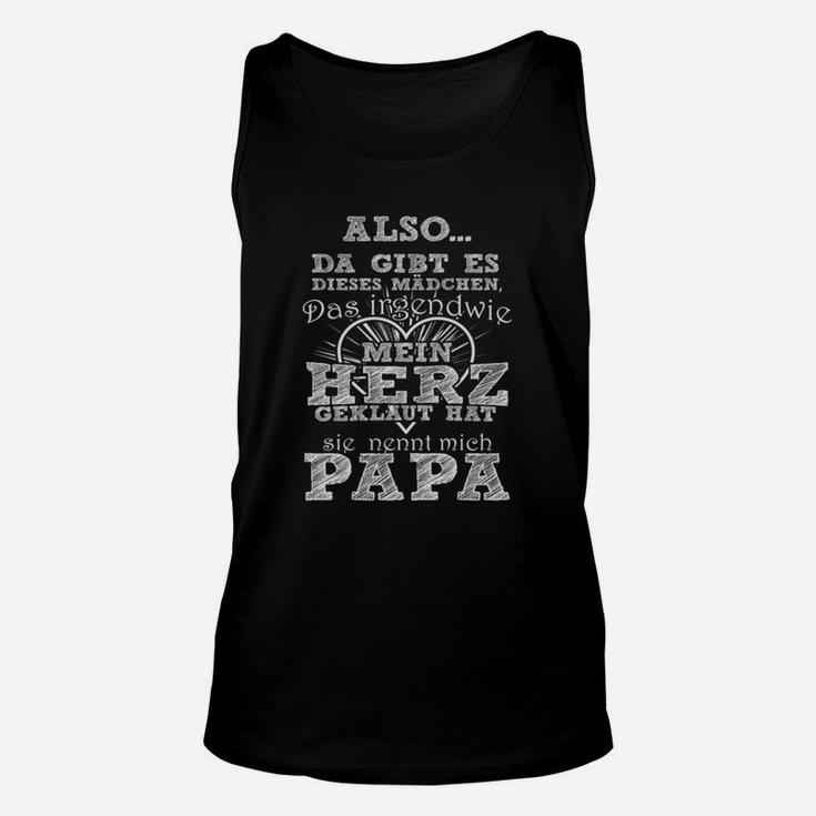 Herzpapa Vatertag Unisex TankTop Mein Herz geklaut, Lustiges Vater Tee