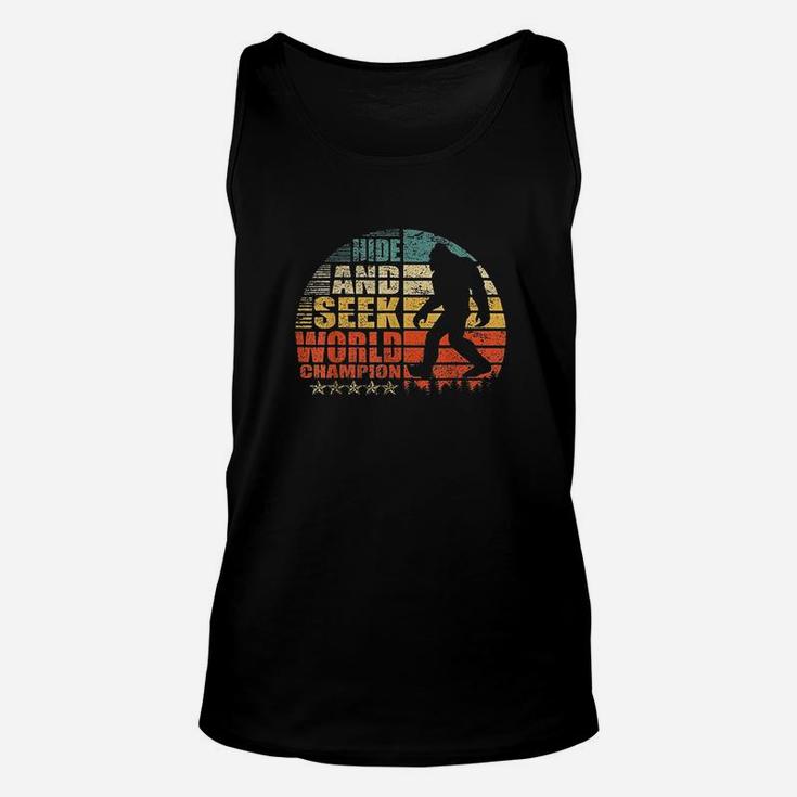 Hide And Seek World Champion Bigfoot Is Real Funny Unisex Tank Top