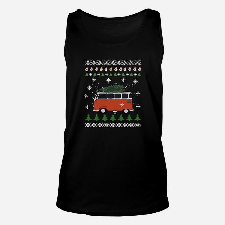 Hipster-Van Weihnachtsedition Unisex TankTop, Ugly-Sweater-Look