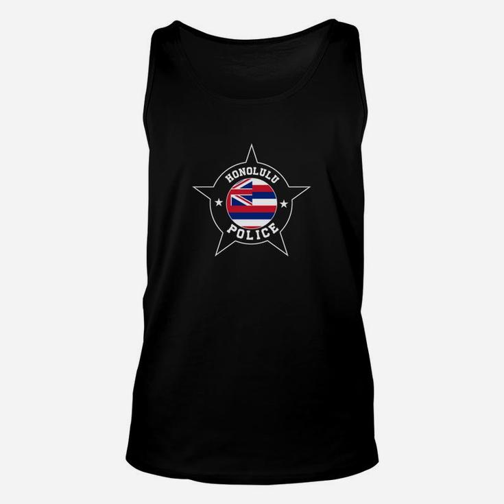 Honolulu Police T Shirt - Hawaii Flag Unisex Tank Top
