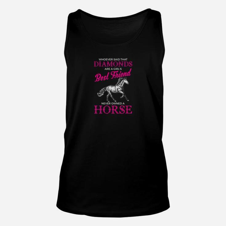 Horses Are A Girls Best Friend Funny, best friend gifts Unisex Tank Top