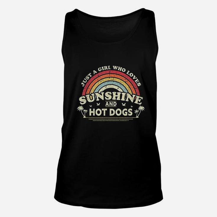 Hot Dog Just A Girl Who Loves Sunshine And Hot Dogs Unisex Tank Top