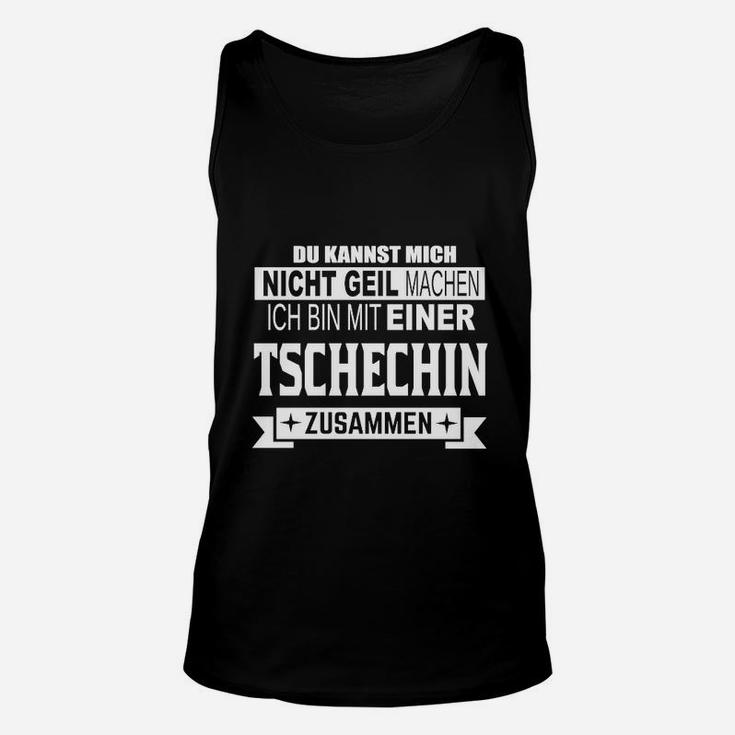 Humorvolles Partnerschafts-Unisex TankTop, Beziehung mit Tschechin Motiv