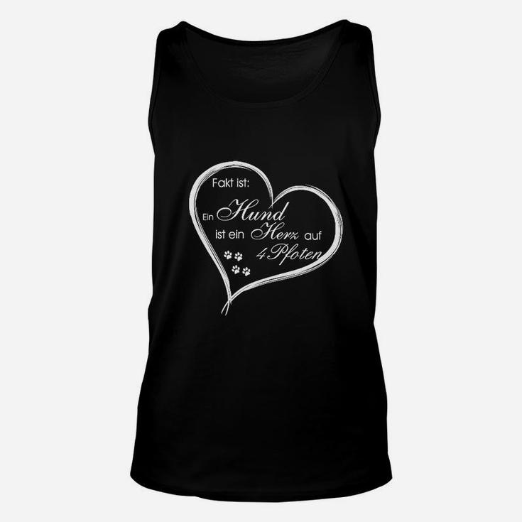 Hunde-Liebhaber Unisex TankTop Fakt ist: Ein Herz auf vier Pfoten, Sprüche Tee