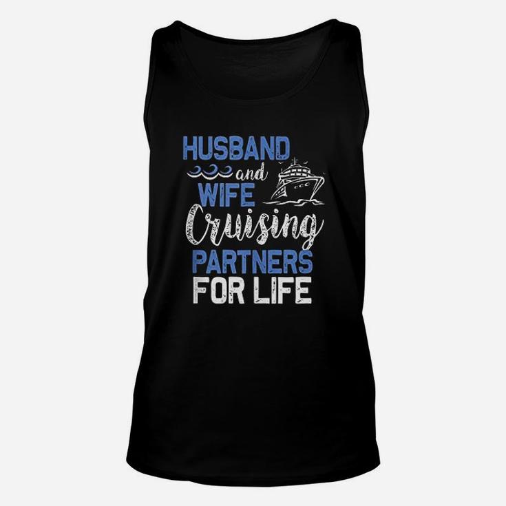 Husband And Wife Cruising Partners For Life Funny Cruise Unisex Tank Top