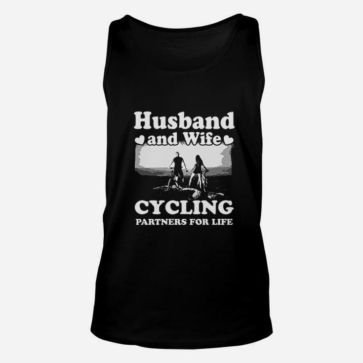 Husband And Wife Cycling Partner For Life Unisex Tank Top