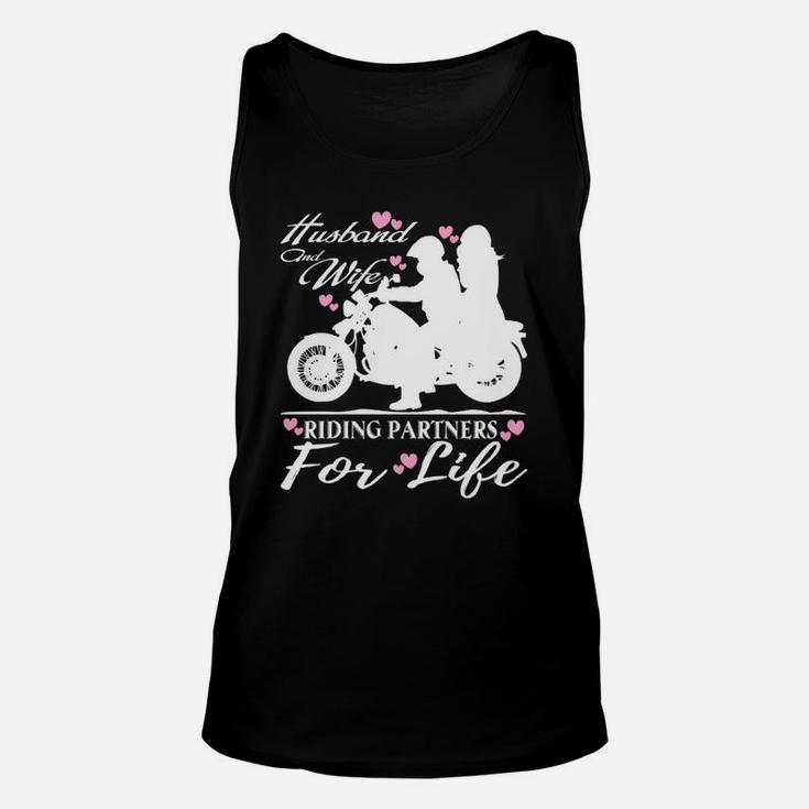 Husband And Wife Riding Partners For Life T Shirt Unisex Tank Top