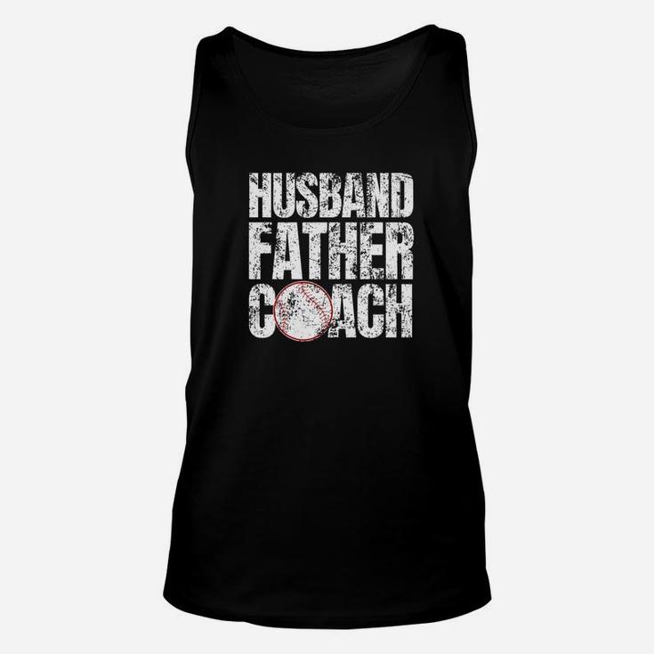 Husband Father Baseball Coach Fathers Day Premium Unisex Tank Top