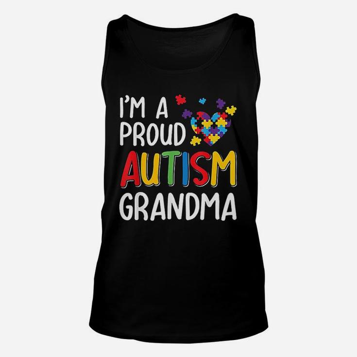I Am A Proud Autism Grandma Autism Awareness Unisex Tank Top