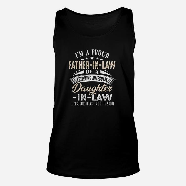 I Am A Proud Father In Law Of A Freaking Awesome Daughter Unisex Tank Top