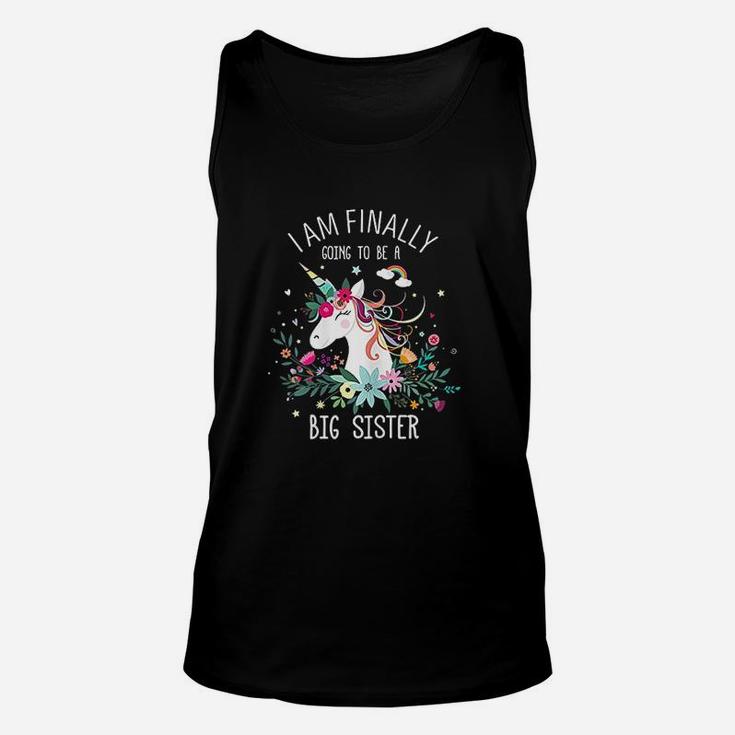 I Am Finally Going To Be A Big Sister Unicorn Gift For Girls Unisex Tank Top