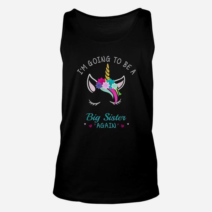 I Am Going To Be A Big Sister Again Unicorn For Girls Unisex Tank Top
