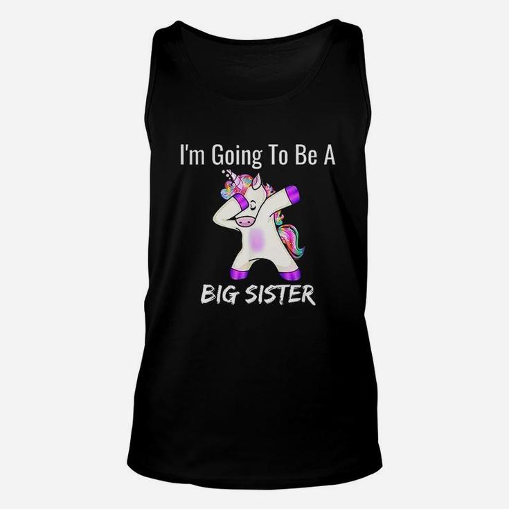 I Am Going To Be A Big Sister Girls Cute Unicorn Unisex Tank Top