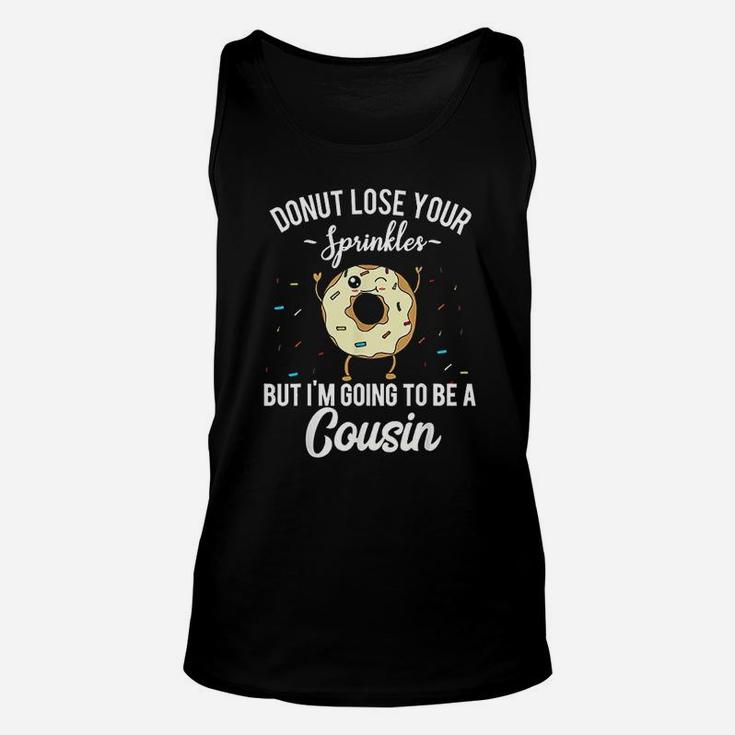 I Am Going To Be A Cousin Funny Donut Pregnancy Announcement Unisex Tank Top