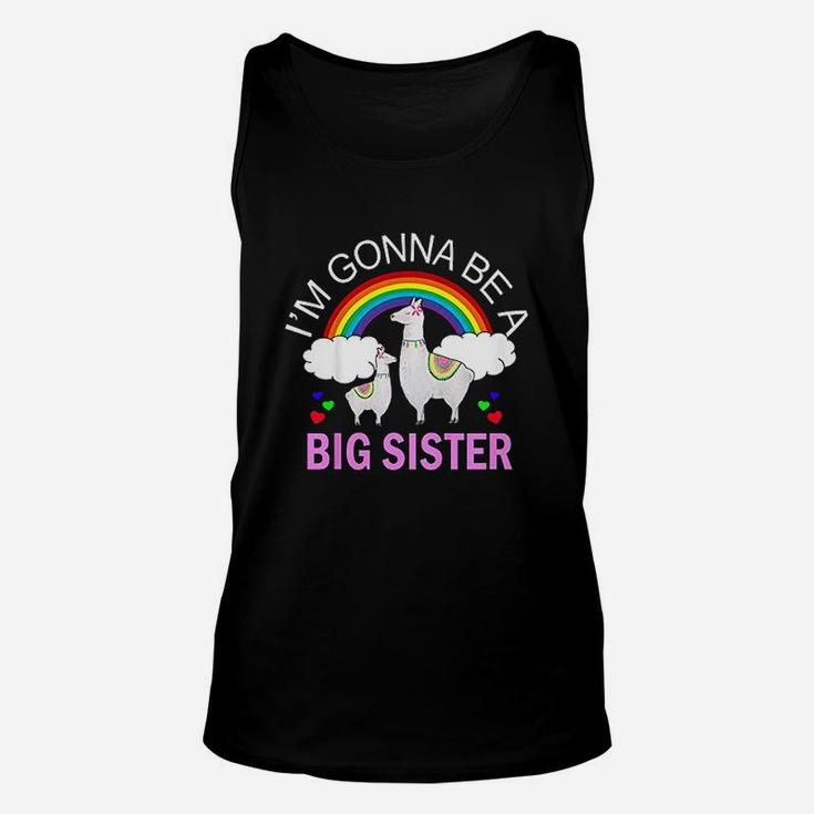 I Am Gonna Be A Big Sister Llama Girl Going To Be Big Girl Unisex Tank Top