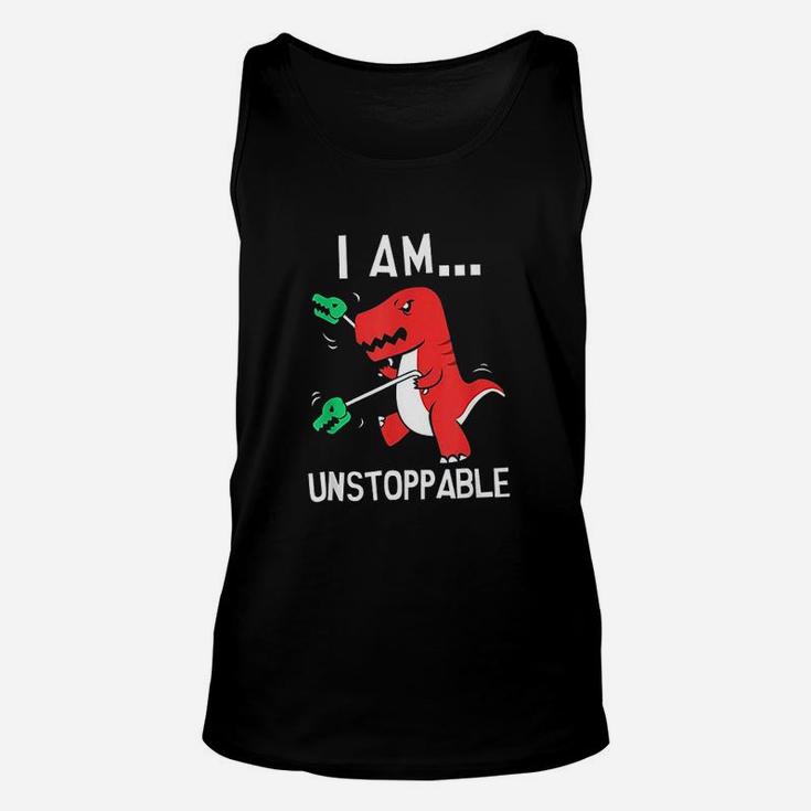 I Am Unstoppable Dinosaur Claw Grabber Christmas Unisex Tank Top