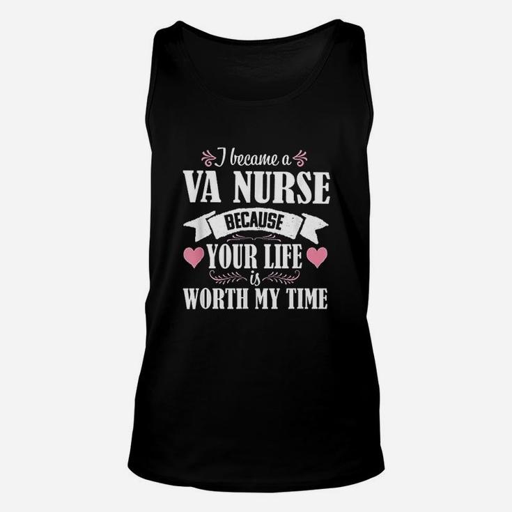 I Became A Va Nurse, funny nursing gifts Unisex Tank Top