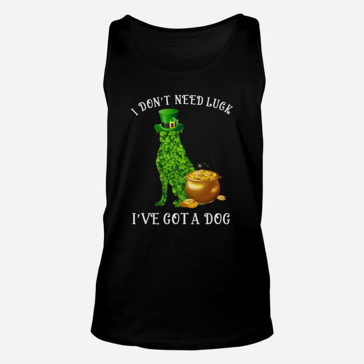I Do Not Need Luck I Have Got A Rottweiler Shamrock St Patricks Day Dog Lovers Unisex Tank Top