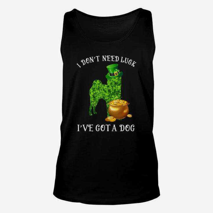 I Do Not Need Luck I Have Got A Shiba Inu Shamrock St Patricks Day Dog Lovers Unisex Tank Top