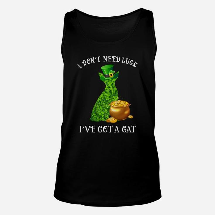 I Do Not Need Luck I Have Got A Sphynx Shamrock St Patricks Day Cat Lovers Unisex Tank Top