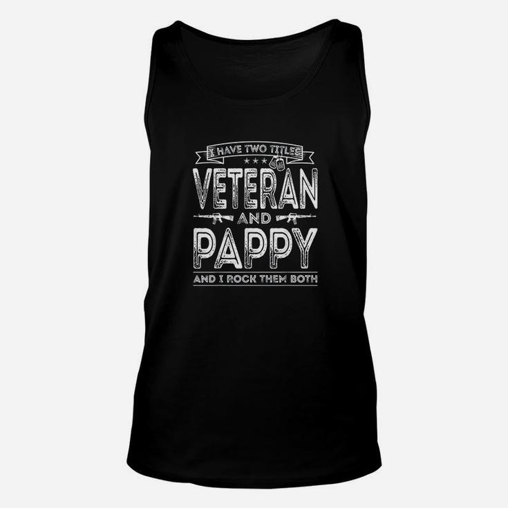 I Have Two Titles Veteran And Pappy Unisex Tank Top