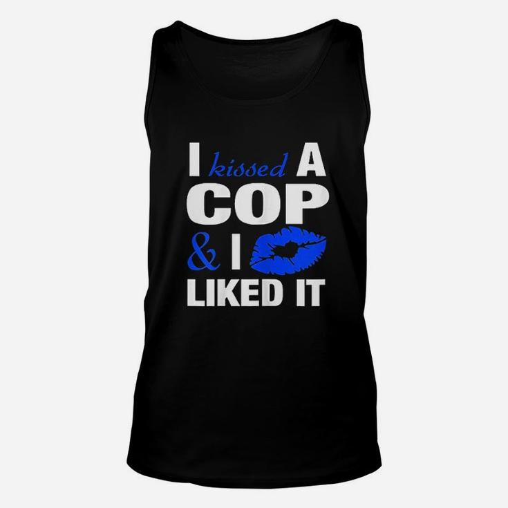 I Kissed A Cop Funny Police Officers Wife Girlfriend Gift Unisex Tank Top