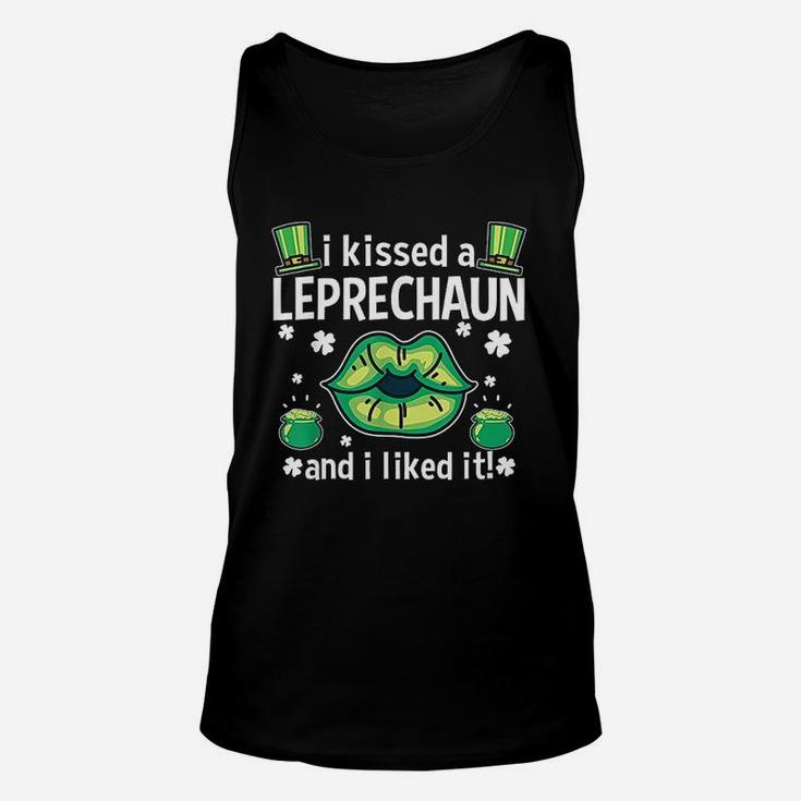 I Kissed A Leprechaun And I Liked It Funny St Patricks Day Unisex Tank Top