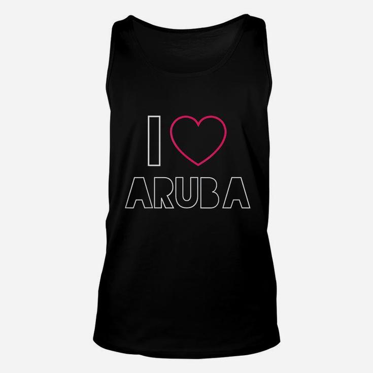 I Love Aruba Beach Vacation Travel Aruban Travelling Unisex Tank Top