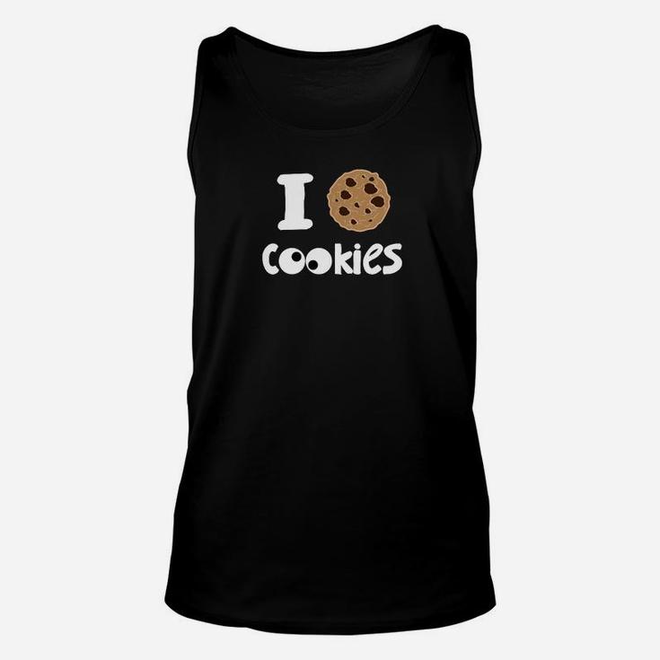 I Love Cookies Grafik-Unisex TankTop, Lustiges Tee für Keks-Liebhaber