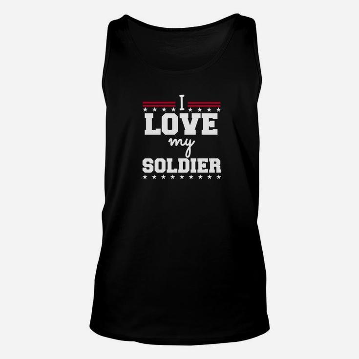 I Love My Soldier Military Wife Husband Spouse Unisex Tank Top