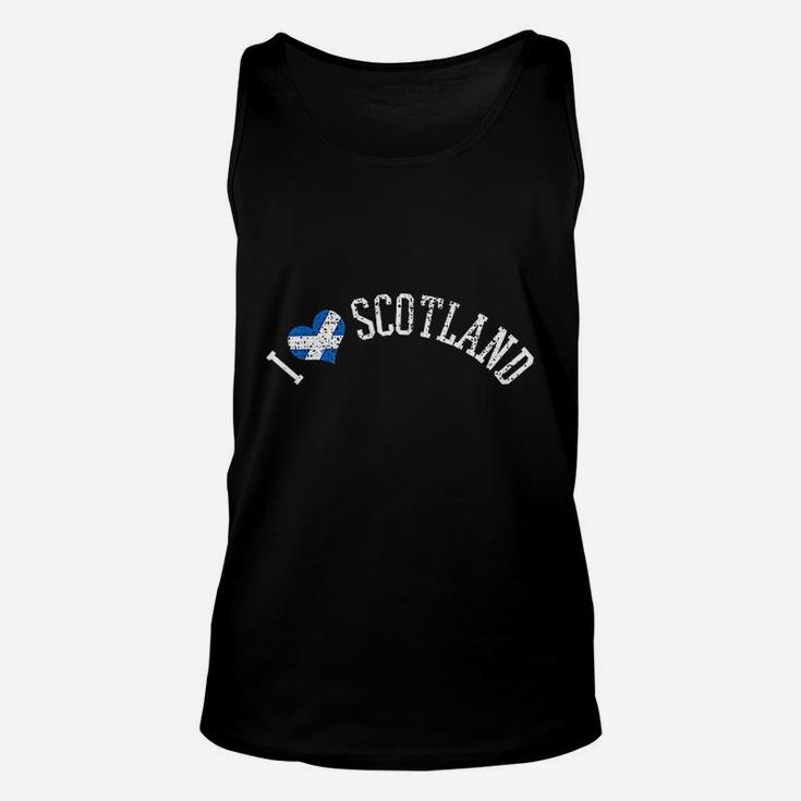 I Love Scotland Vintage Scottish Souvenirs Gift Vacation Unisex Tank Top