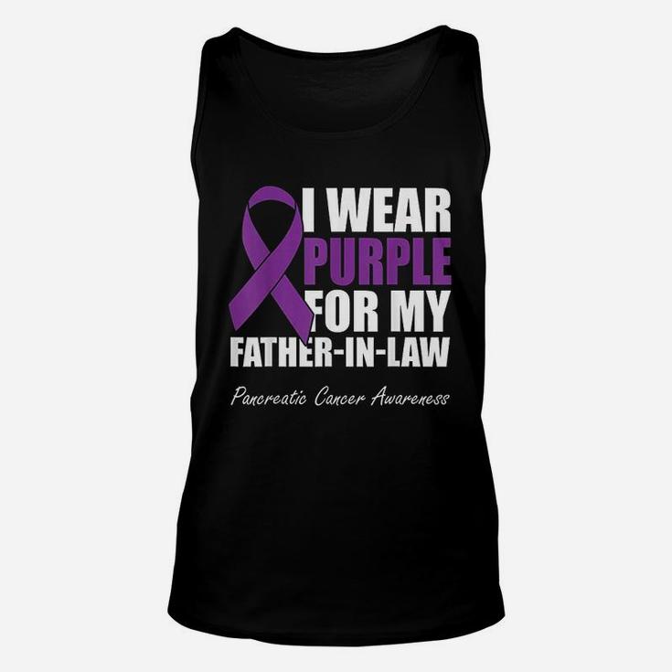 I Wear Purple For My Father In Law Pancreatic Canker Unisex Tank Top