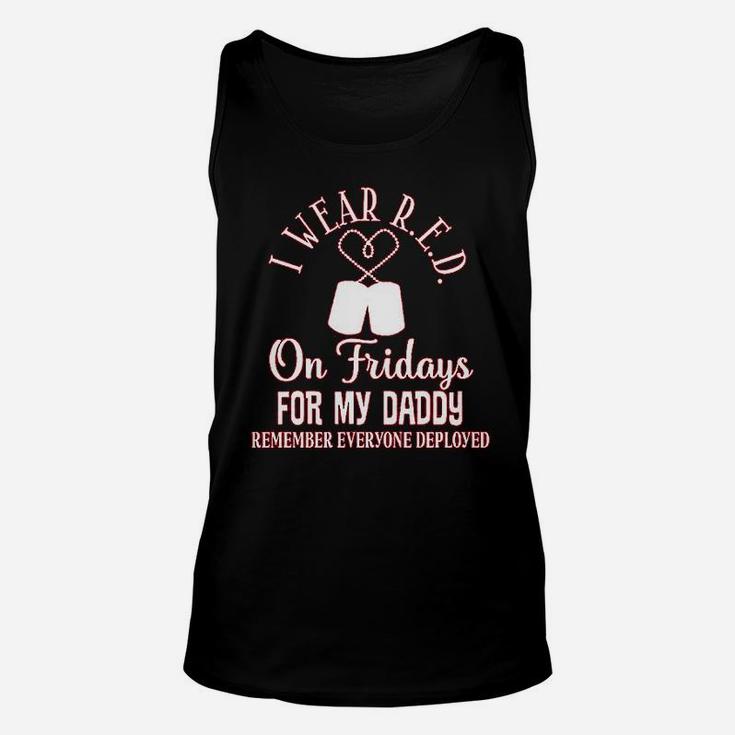 I Wear Red On Friday For Daddy, best christmas gifts for dad Unisex Tank Top