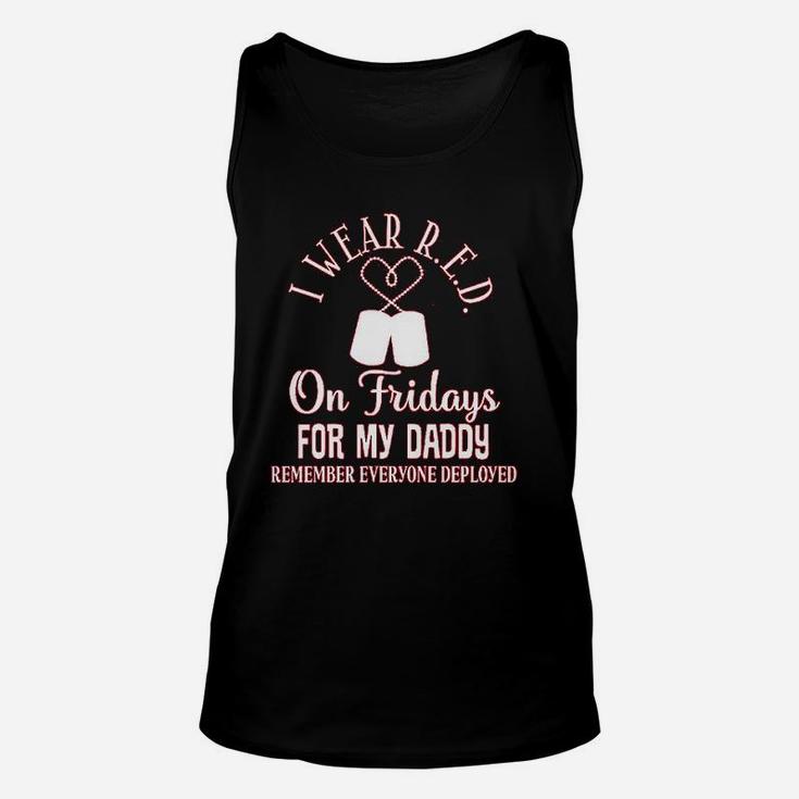 I Wear R.e.d. On Friday For Daddy Unisex Tank Top