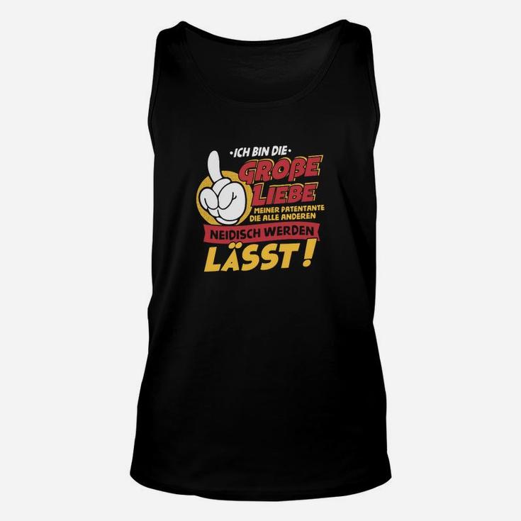 Ich bin die große Liebe Cartoon-Hand Herren Unisex TankTop in Schwarz, Lustiges Design