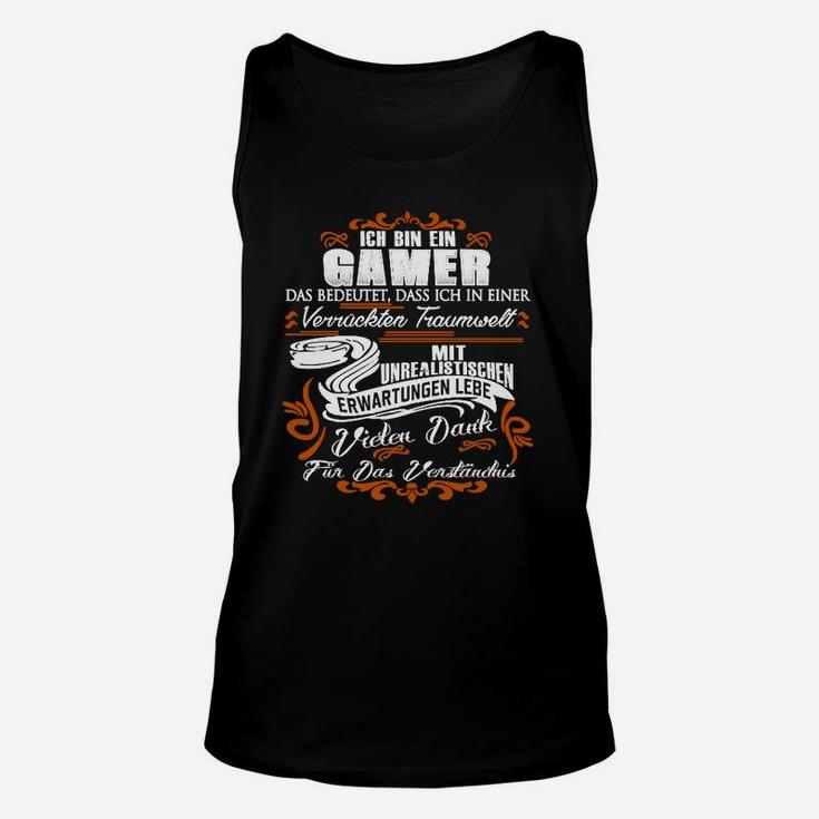 Ich Bin Ein Gamer Themen-Unisex TankTop, Lustiger Spruch mit Drachen-Design