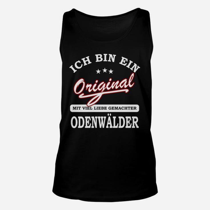 Ich bin ein Original Odenwälder Unisex TankTop, Schwarzes Design mit Liebe