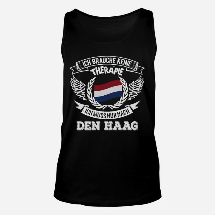 Ich brauche keine Therapie, nur Den Haag Unisex TankTop mit niederländischem Flügel-Design