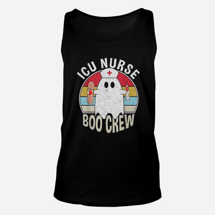 Icu Nurse Boo Crew Ghost Funny Retro Nursing Halloween Unisex Tank Top