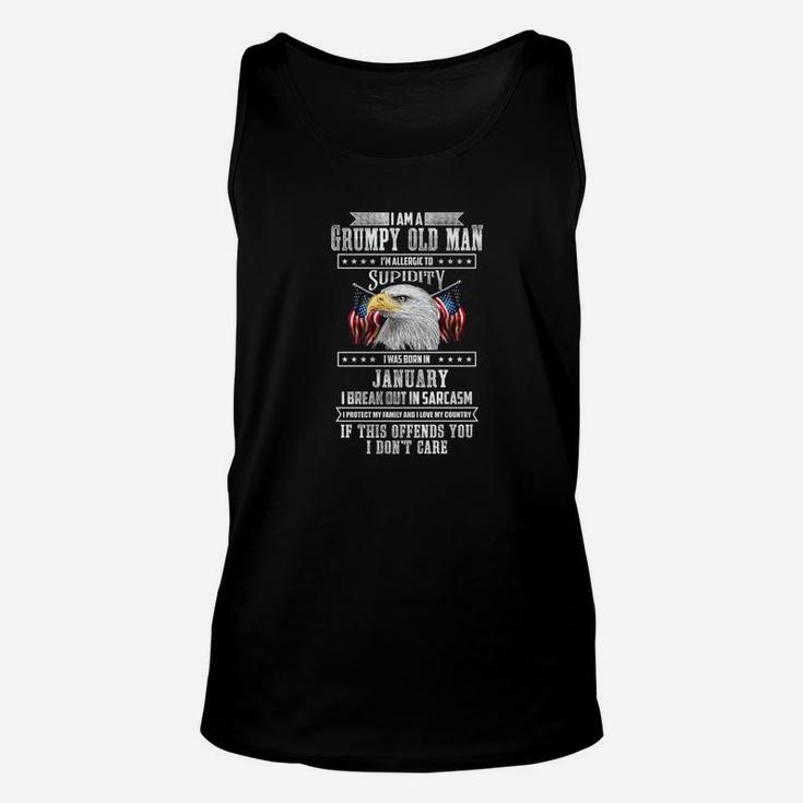 Im A Grumpy Old Man Born In January Fathers Day Gift Unisex Tank Top