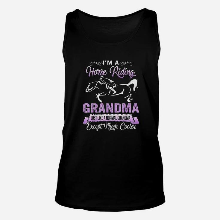 Im A Horse Riding Grandma Funny Horse Lovers Unisex Tank Top